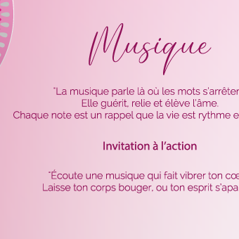"La musique parle là où les mots s’arrêtent. Elle guérit, relie et élève l’âme. Chaque note est un rappel que la vie est rythme et vibration."